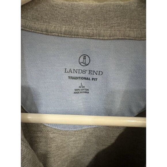 Land End Tradition Fit Grey Men’s Large - Picture 3 of 4